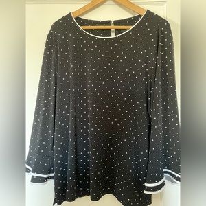 Karl Lagerfeld polkadot stretchy top